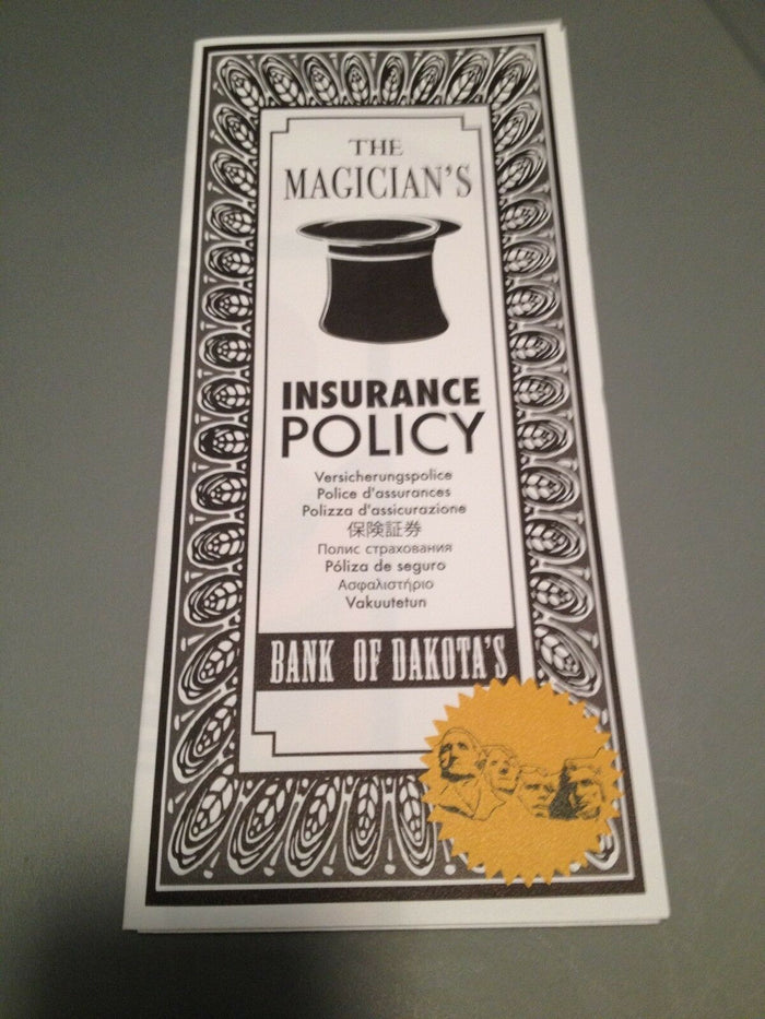 Ultimate Magician's Insurance Policy - Professional Version with Two Reveals!