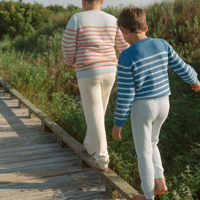 unisex light blue knit pant