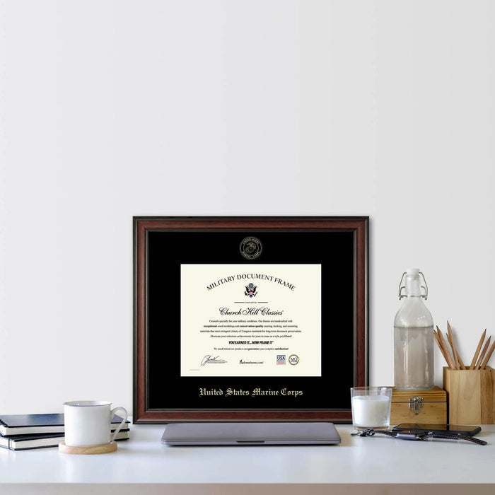 United States Marine Corps Gold Embossed Studio Certificate Frame (Horizontal)*