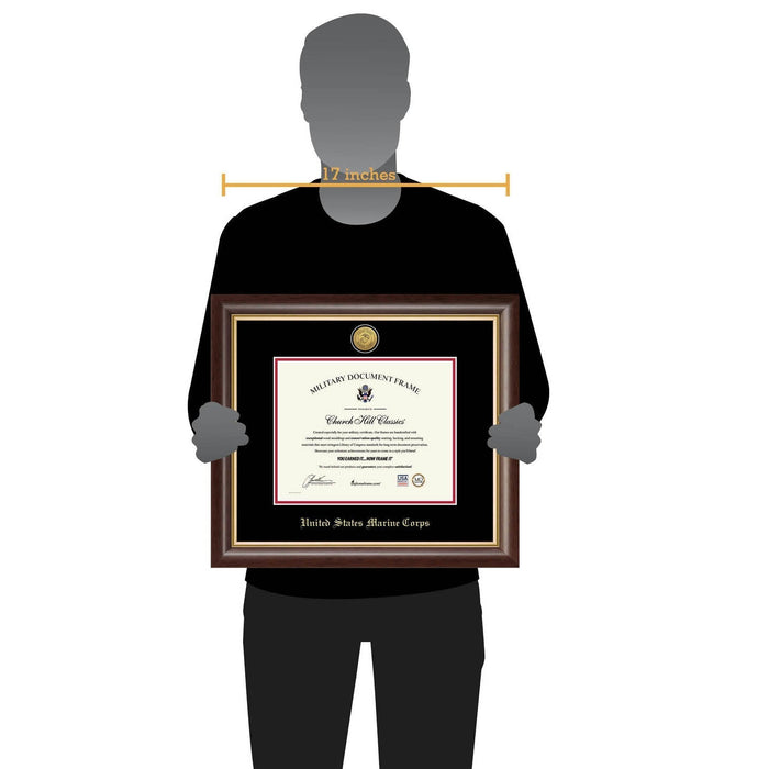 United States Marine Corps Gold Engraved Hampshire Certificate Frame (Horizontal)*