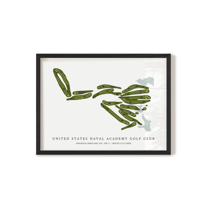 United States Naval Academy Golf Club | Golf Course Print | Black Frame