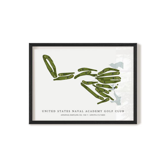 United States Naval Academy Golf Club | Golf Course Print | Black Frame