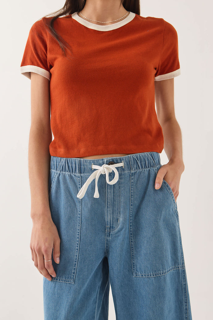 Women's Utility Everyday Barrel Pant in the color Light Stone Wash - Women's Front View