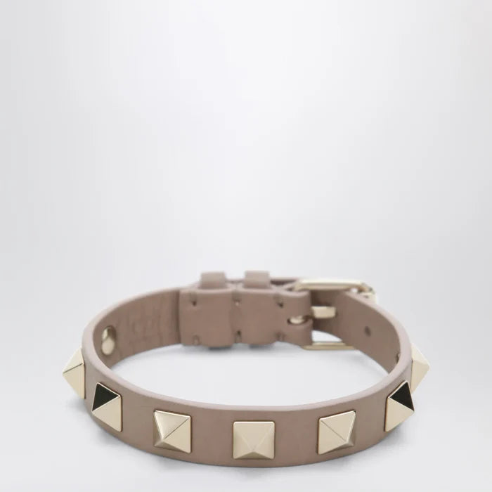 Valentino Garavani - Rockstud bracelet in powder pink leather Brand Apparel & Accessories > Jewelry U