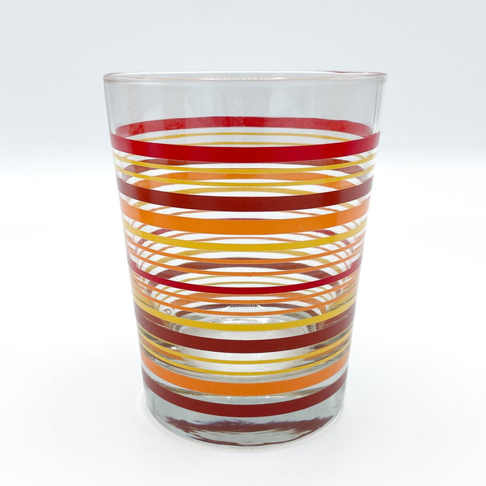 Vintage 1970s/1980s Glassware Fiesta Orange Stripes Glasses Set of 4