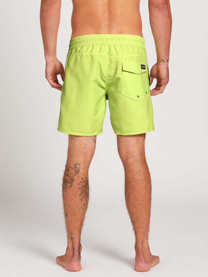 Volcom Lip Solid Mens Trunk 16" - Highlighter Green / Hydro Blue Mens Shorts