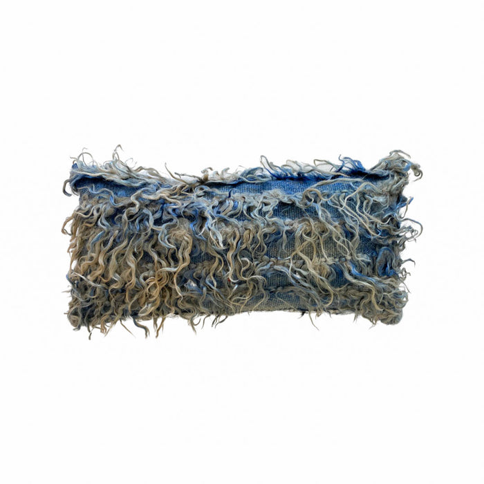 Washed Denim Lumbar Tulu Pillow (12x24)
