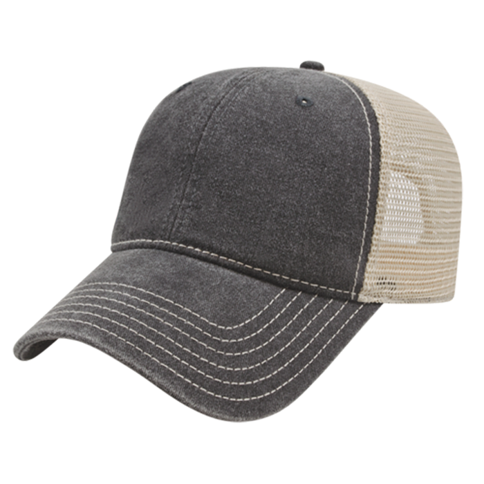 Washed Pigment Dyed with Washed Trucker Mesh Cap