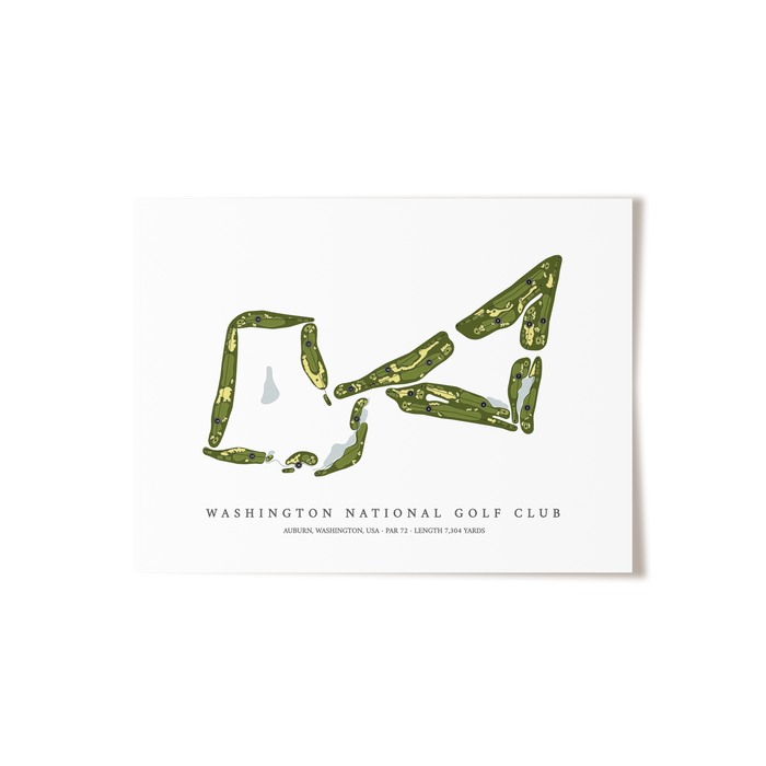 Washington National Golf Club | Golf Course Map | Unframed
