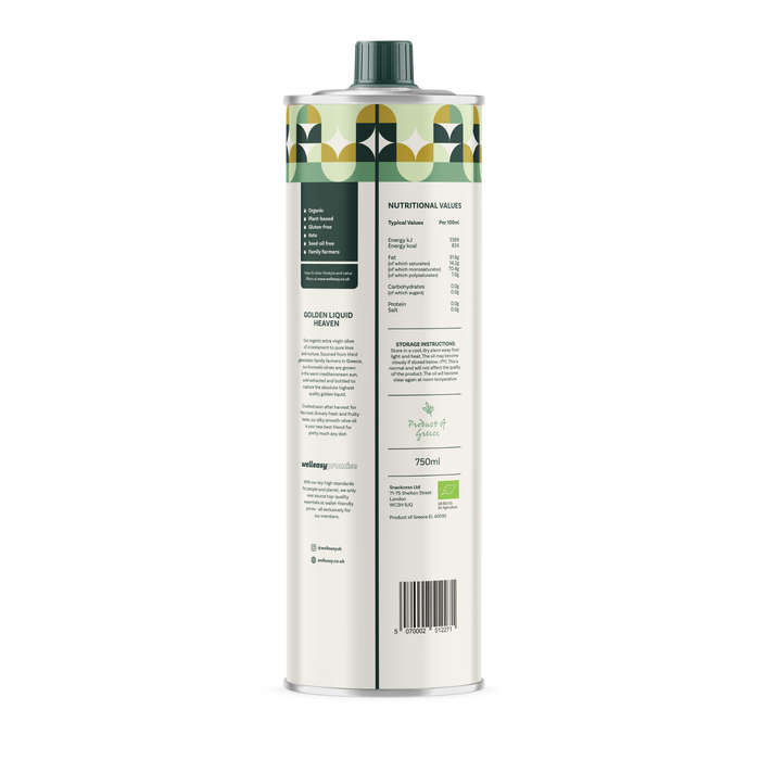 WellEasy Organic Extra Virgin Olive Oil 750ml