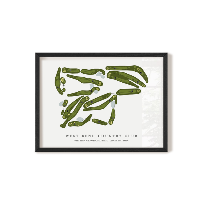 West Bend Country Club | Golf Course Map | Black+Frame
