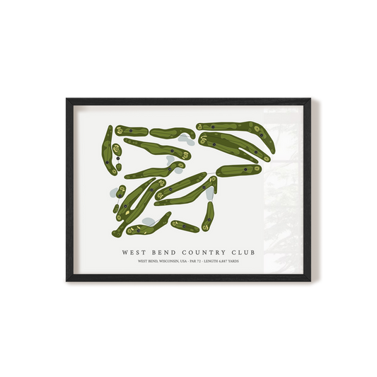 West Bend Country Club | Golf Course Map | Black+Frame