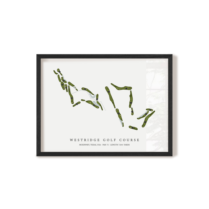 WestRidge Golf Course | Golf Course Map | Black Frame