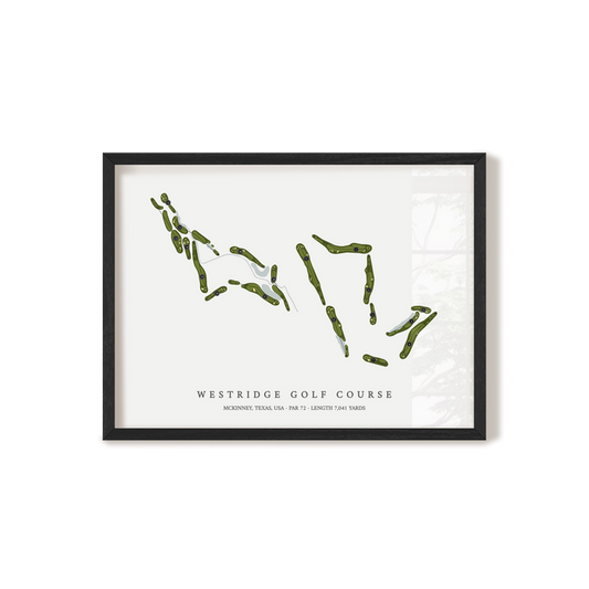 WestRidge Golf Course | Golf Course Map | Black Frame