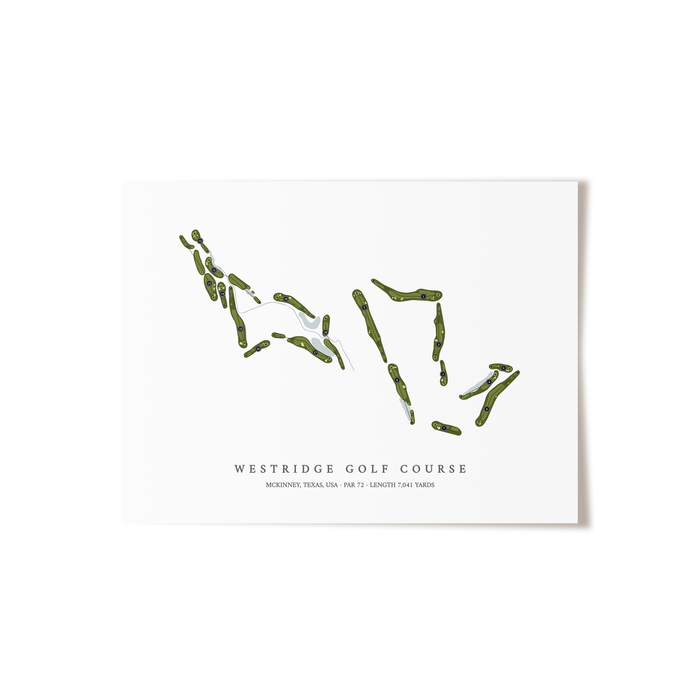 WestRidge Golf Course | Golf Course Map | Unframed