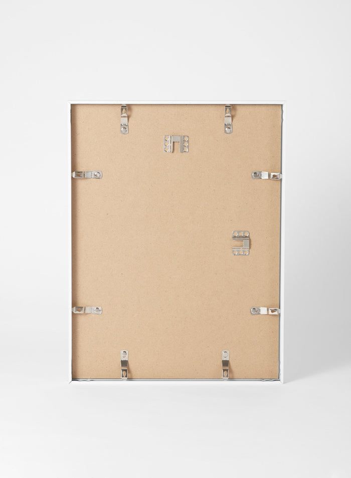 Scandinavian white oak frame by Opposite Wall - Back of the frame and metal fasteners - Size 12x16 inches
