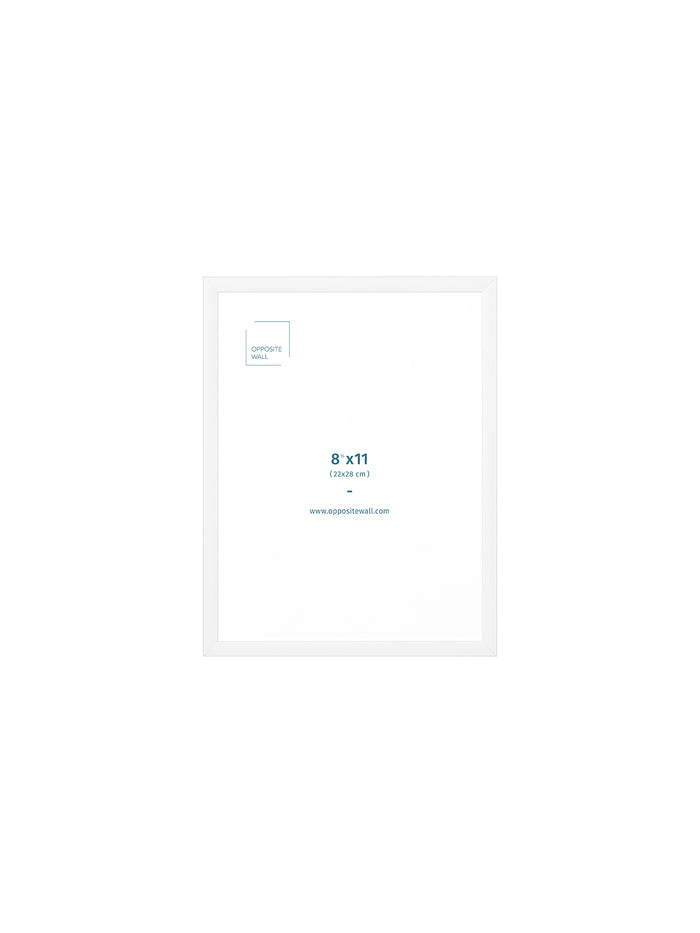 White Metal Frame, 8.5x11 in | 22x28 cm