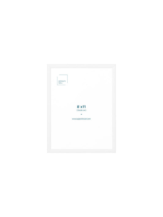 White Metal Frame, 8.5x11 in | 22x28 cm
