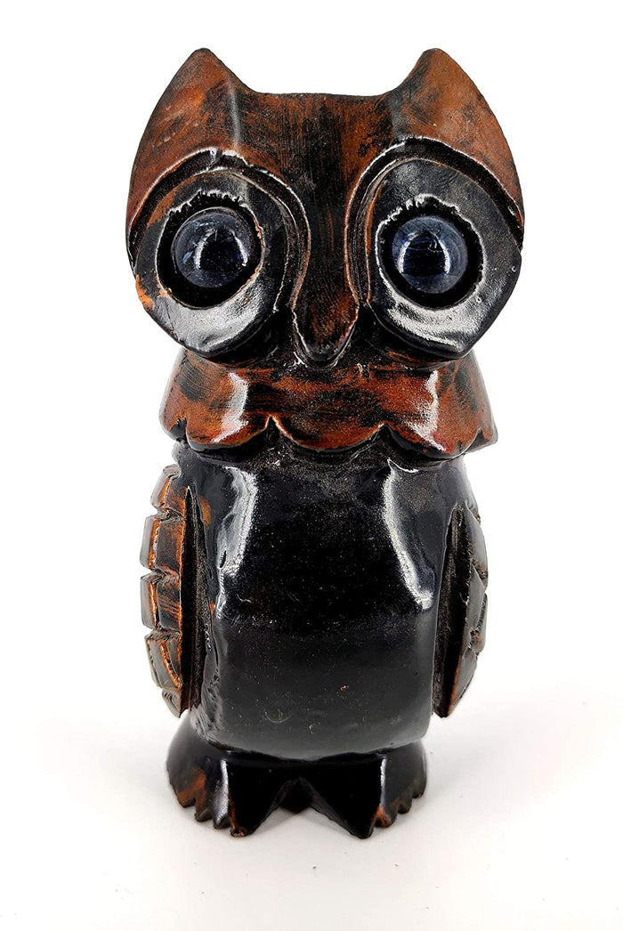 White Whale Wooden Owl Eyeglass Spectacle Holder Handmade Stand for Office Desk Home Décor Gifts