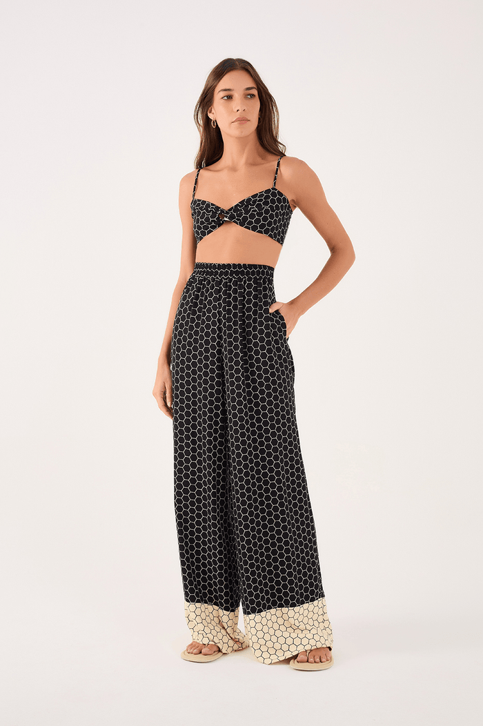 Wide Leg Pant In Honey Print_2