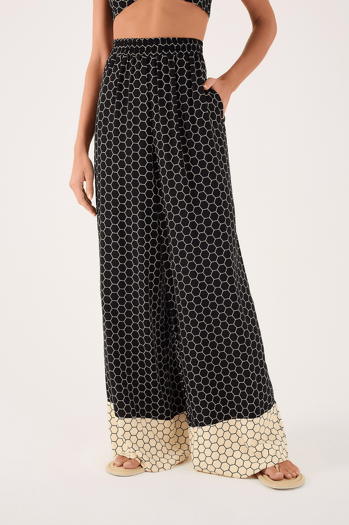 Wide Leg Pant In Honey Print_3