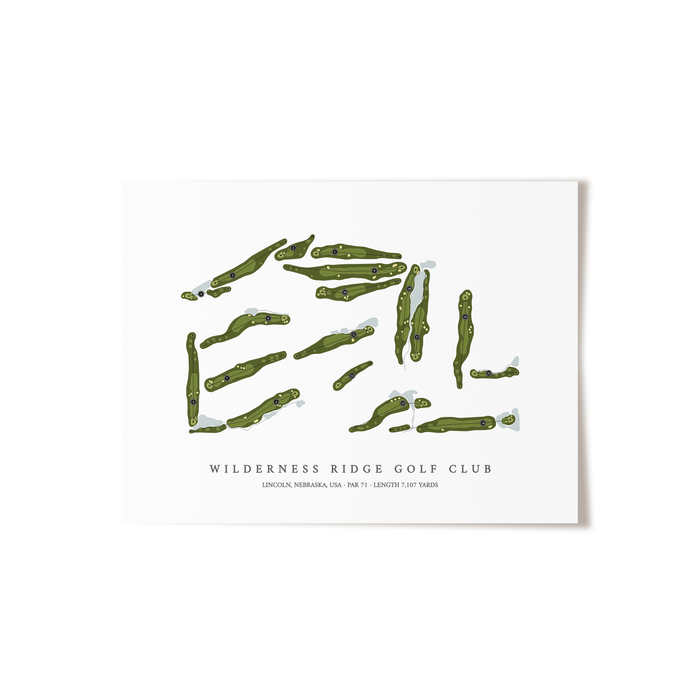 Wilderness Ridge Golf Club | Golf Course Map | Unframed