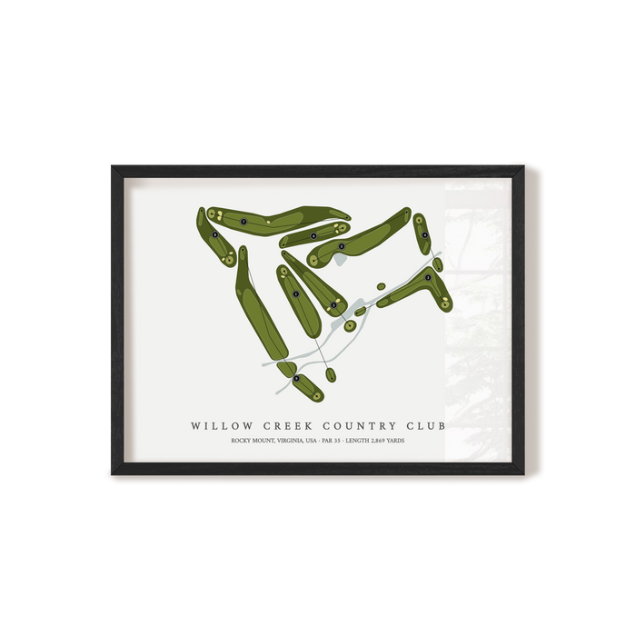 Willow Creek Country Club | Golf Course Map | Black+Frame