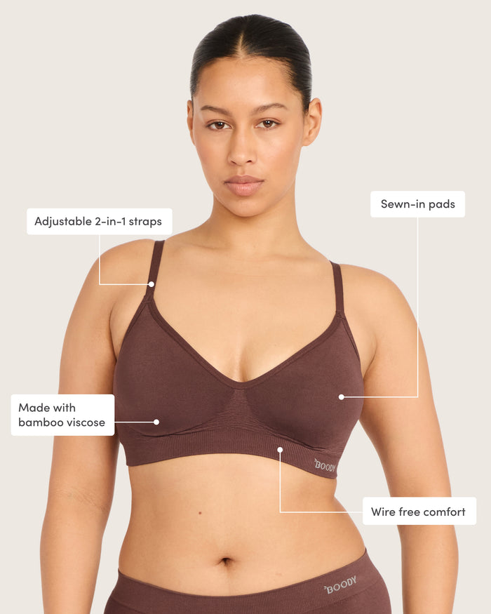 Wireless T-Shirt Bra - Espresso