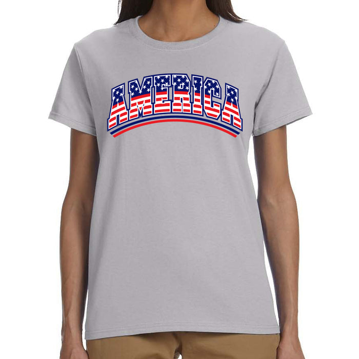 Women's America Stars and Stripes T-Shirt - The Flag Shirt