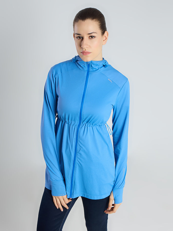 Women's Blue Full Length Sun Jacket | AirWeave™