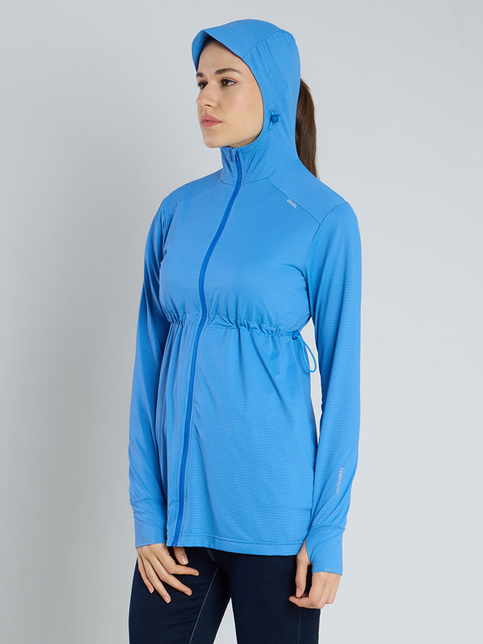 Women's Blue Full Length Sun Jacket | AirWeave™