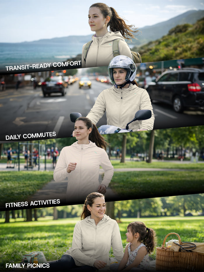 Women's Coffee Mid-Length Sun Jacket | AirWeave™