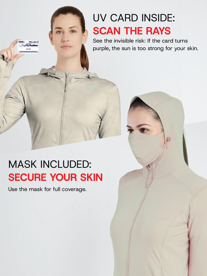 Women's Coffee Mid-Length Sun Jacket | AirWeave™
