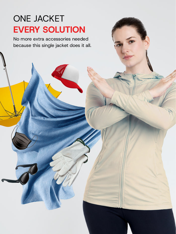 Women's Coffee Mid-Length Sun Jacket | AirWeave™