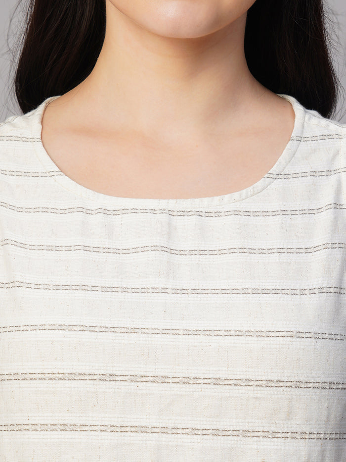Women's Cotton Linen Regular Fit Blouse Olive