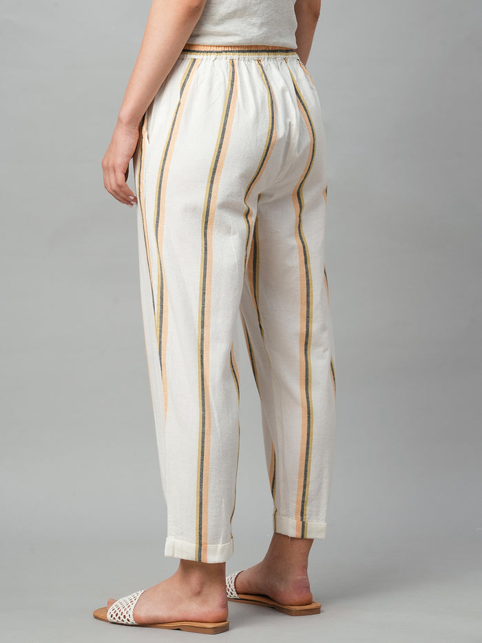 Women's Cotton Linen Regular Fit Pant Natural