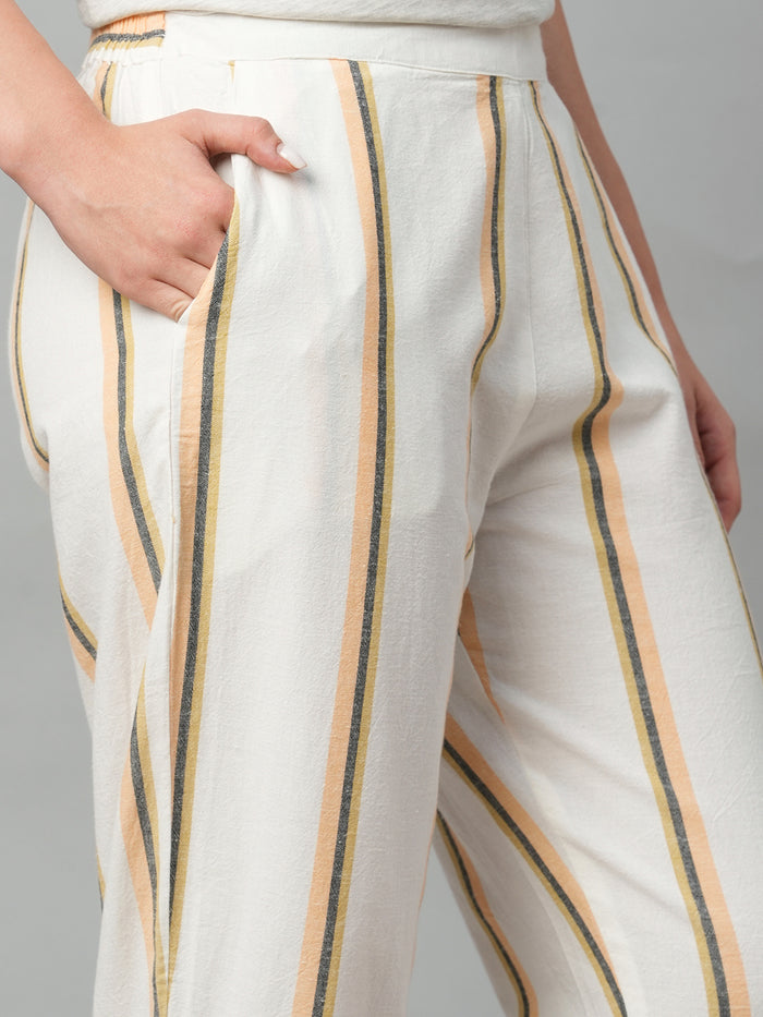 Women's Cotton Linen Regular Fit Pant Natural