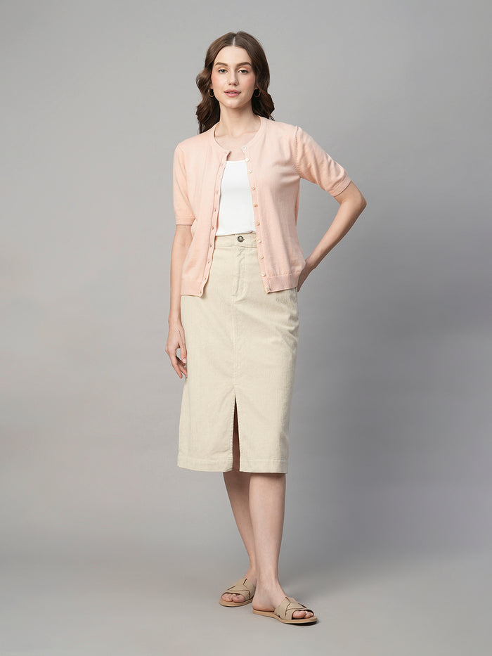 Women's Cotton Viscose Regular Fit Tshirt Pink