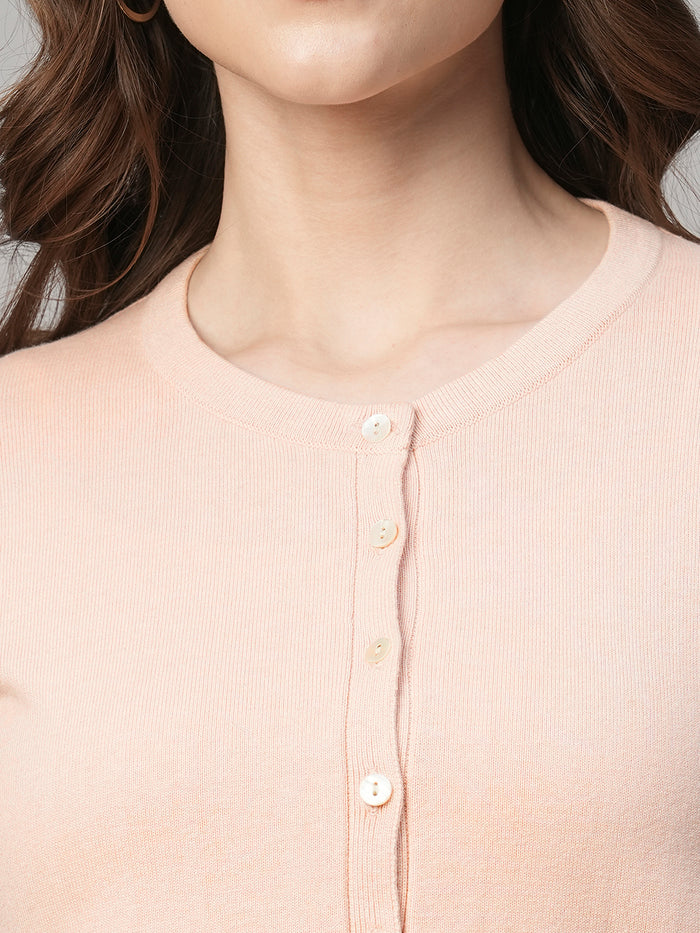 Women's Cotton Viscose Regular Fit Tshirt Pink