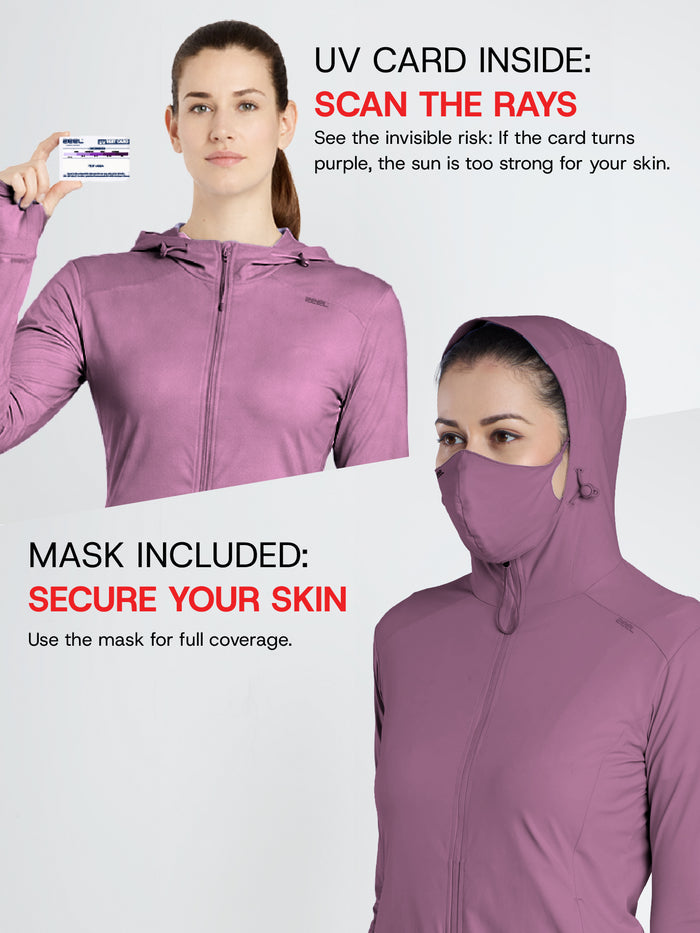 Women's Deep Purple Crop Top Sun Jacket | AirWeave™