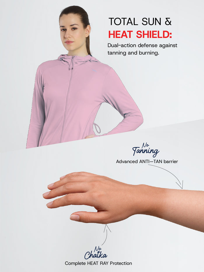Women's Lotus Pink Mid-Length Sun Jacket | AirWeave™