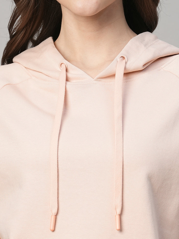 Women's Organic Cotton Regular Fit Hoodie Sweatshirt Pink