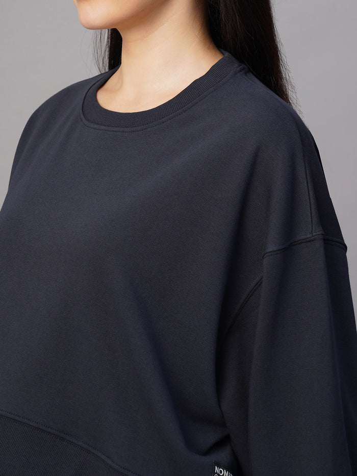 Women's Organic Cotton Regular Fit Sweatshirt Navy
