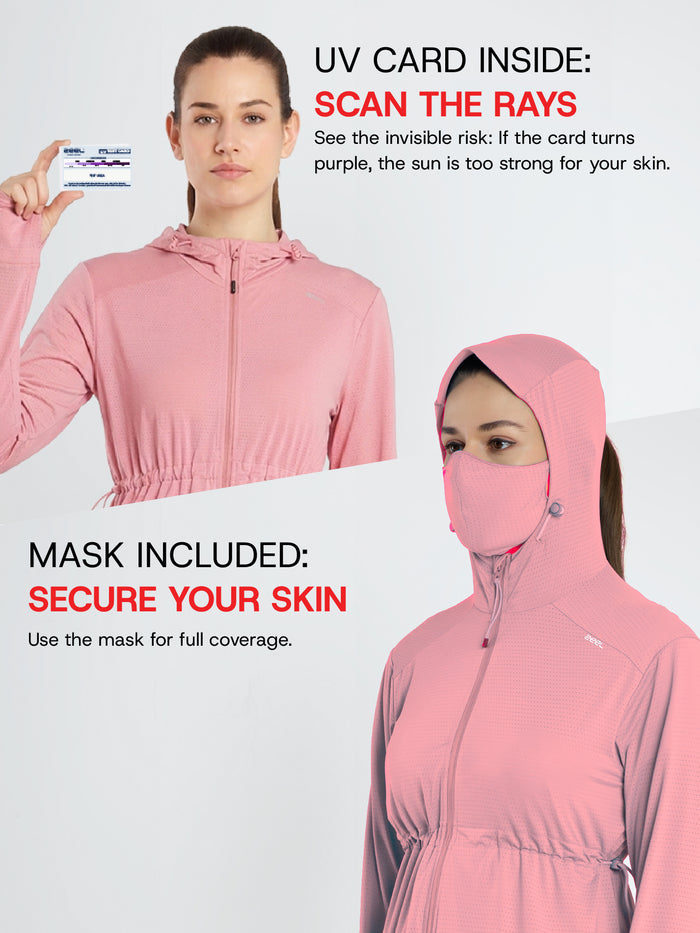 Women's Pink Full Length Sun Jacket | AirWeave™