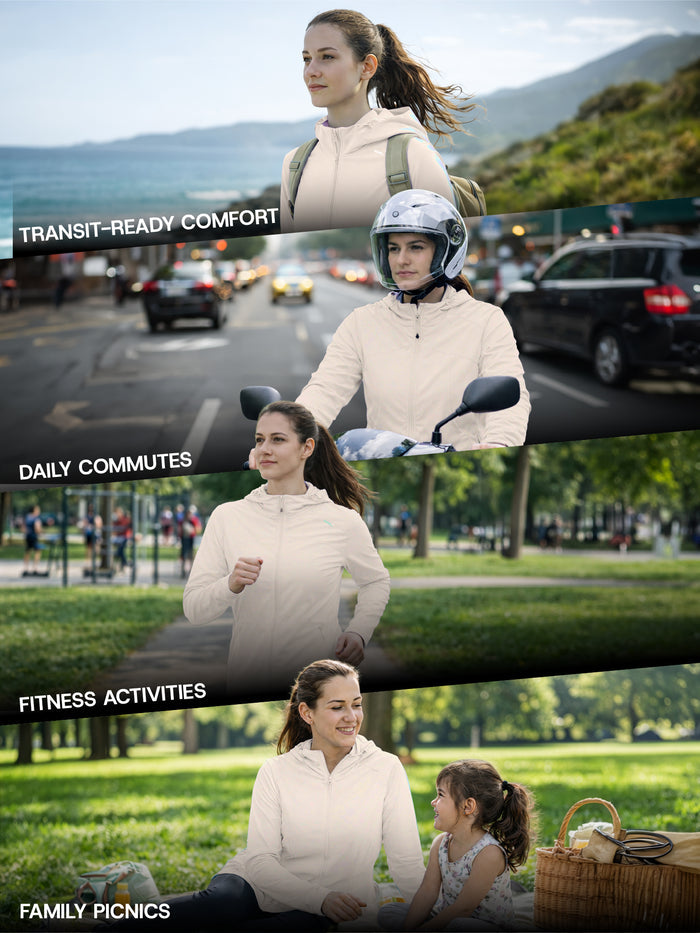 Women's Pink Mid-Length Sun Jacket | AirWeave™