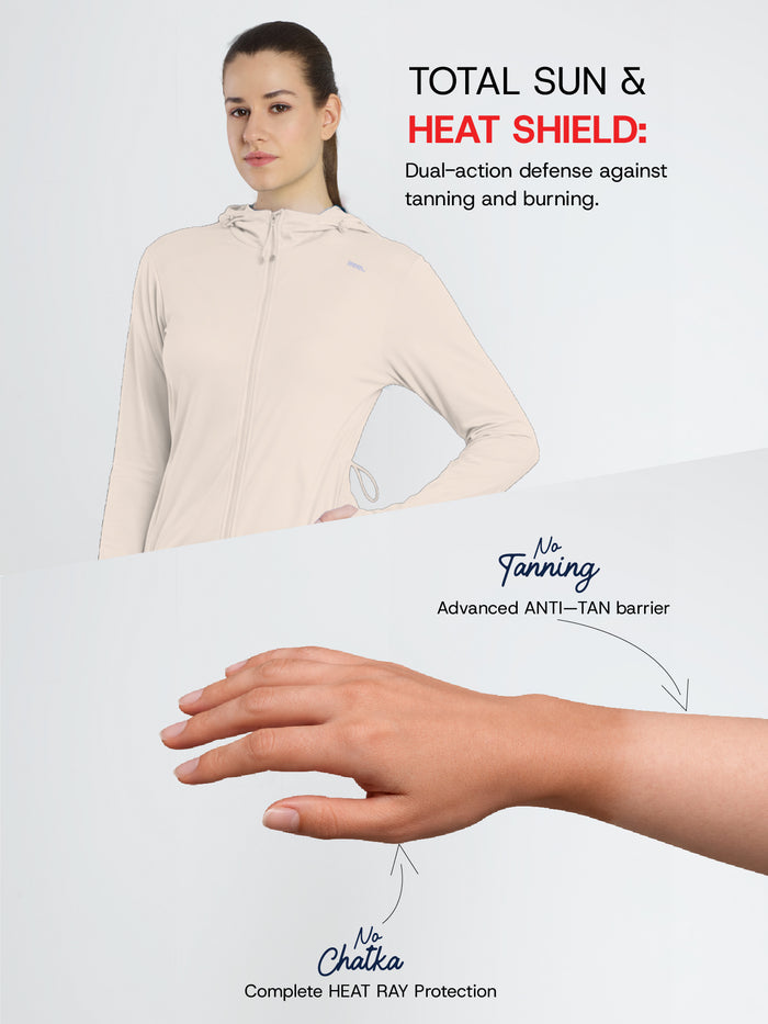 Women's Pink Mid-Length Sun Jacket | AirWeave™