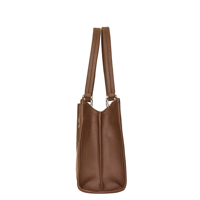Women's handpainted dragonfly satchel crossbody bag for work, travel, and daily use-side view