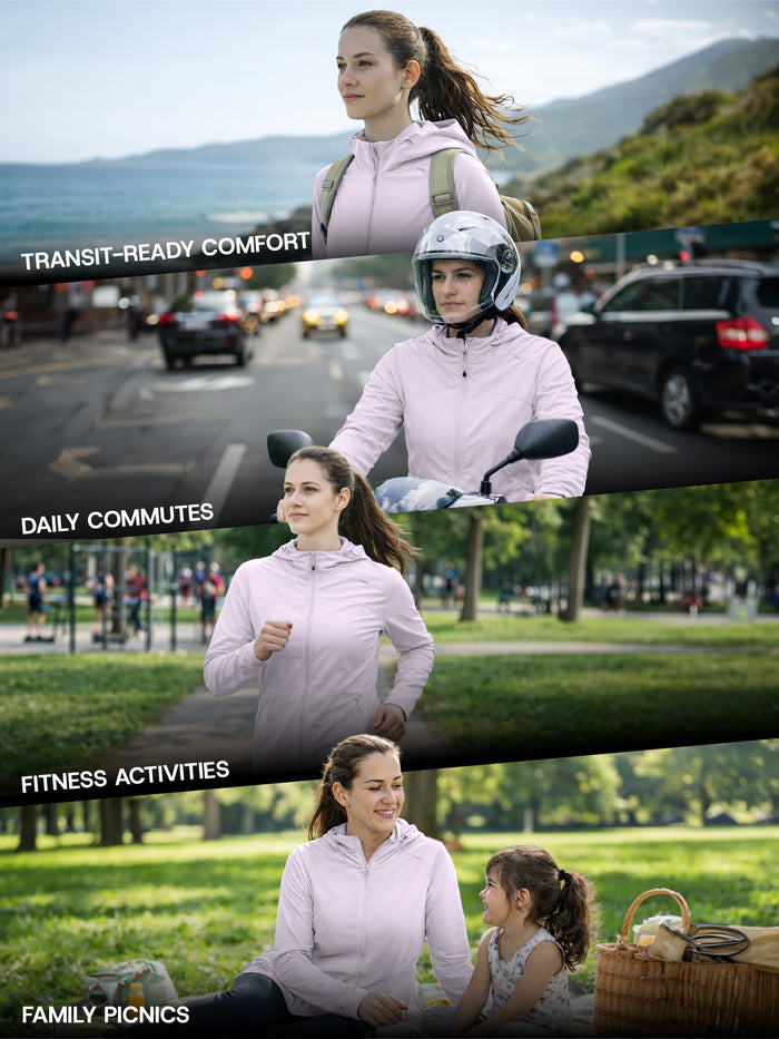 Women's Purple Crop Top Sun Jacket | AirWeave™