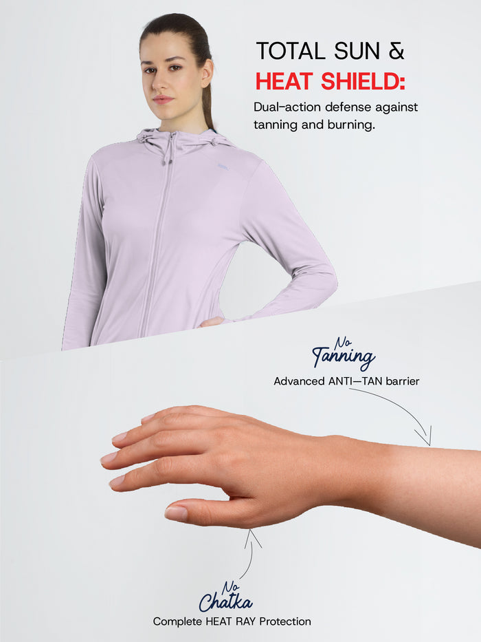 Women's Purple Crop Top Sun Jacket | AirWeave™