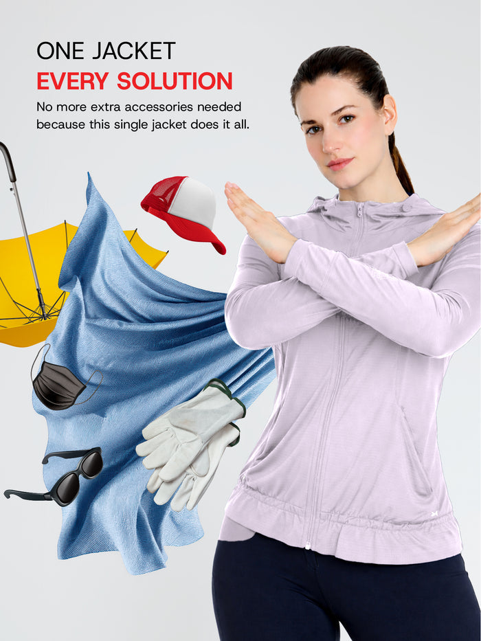 Women's Purple Crop Top Sun Jacket | AirWeave™